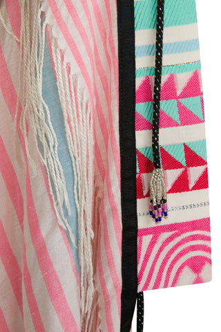 Geleneksel Hatay İpeği El Dokuması Pembe Kaftan