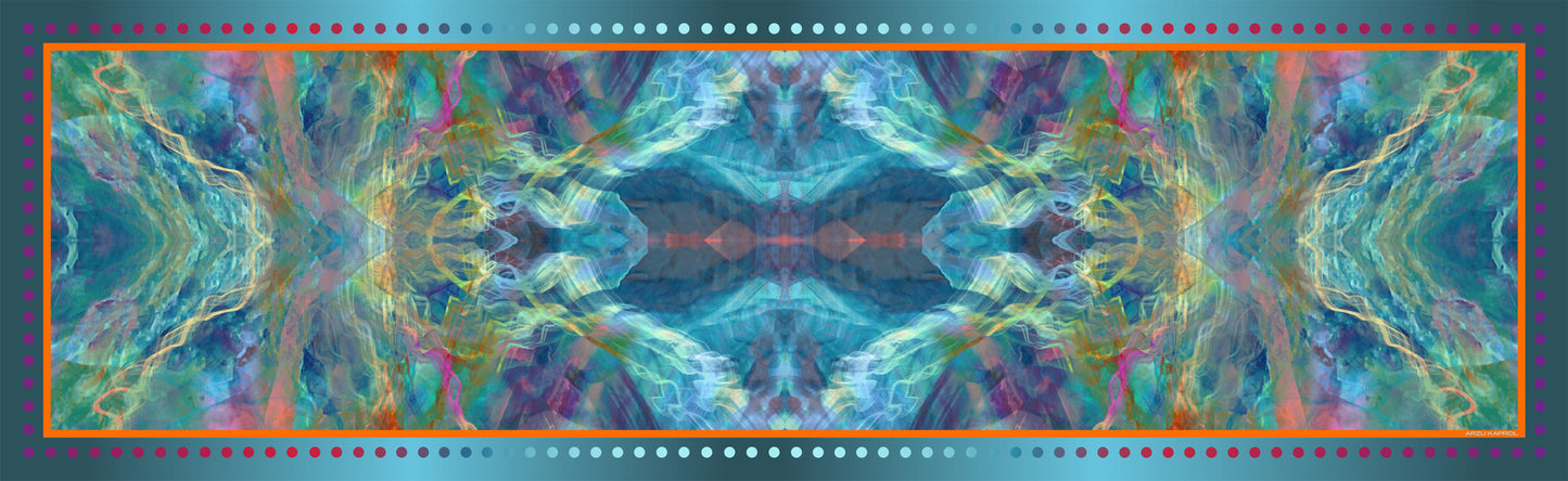 Arzu Kaprol AW 22-23 Homage to Humanity Ice Rainbow İpek Eşarp (210X65)