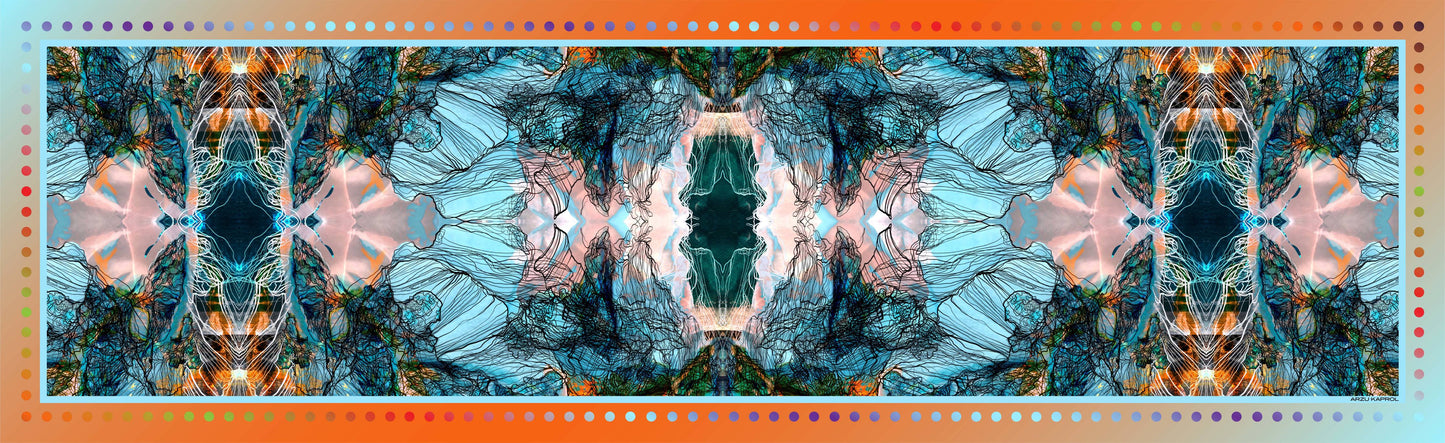 Arzu Kaprol AW 22-23 Homage to Humanity Sunrise İpek Eşarp (210X65)