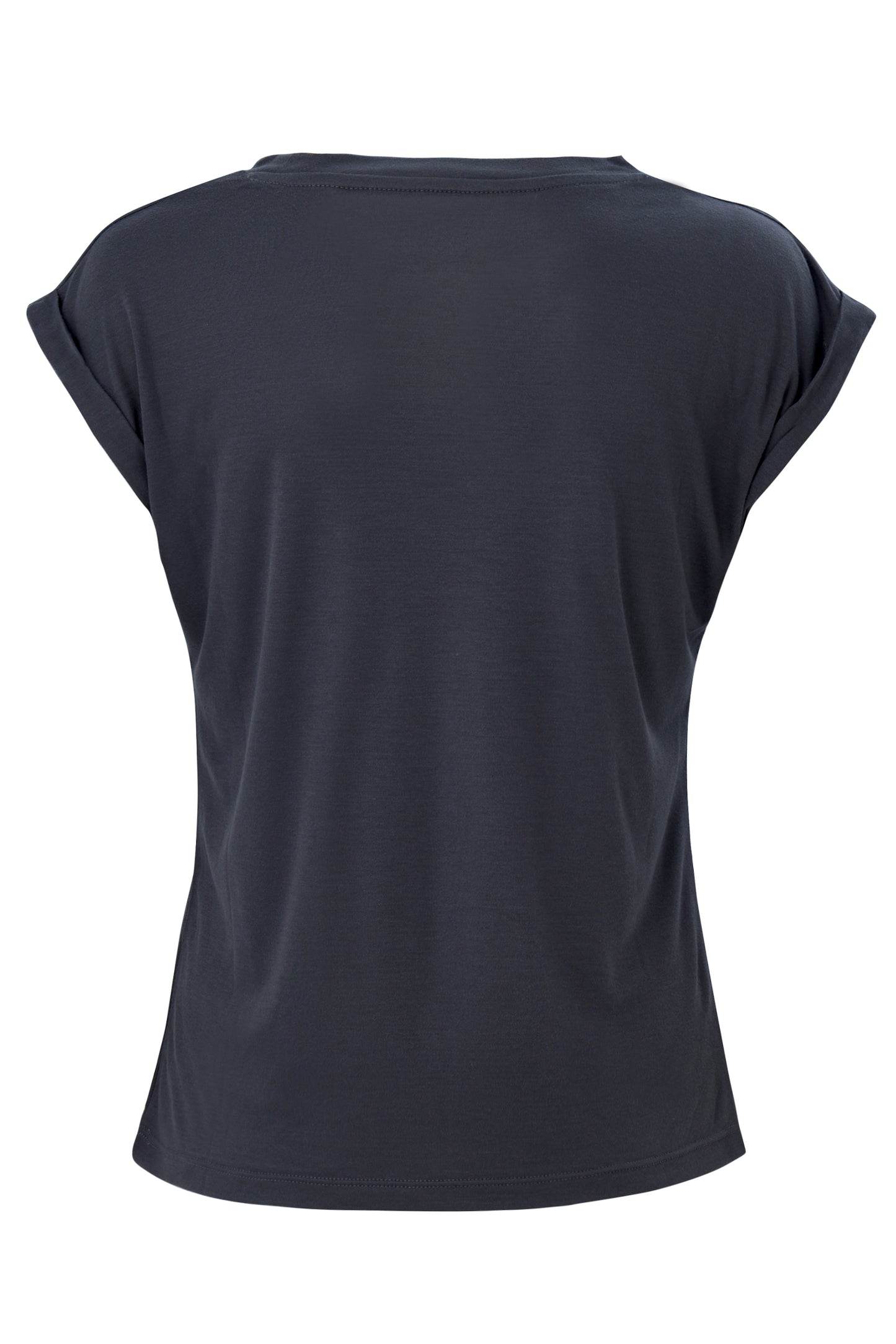 Arzu Kaprol - Biz SS22 Yuvarlak Yaka Antrasit Basic T-Shirt
