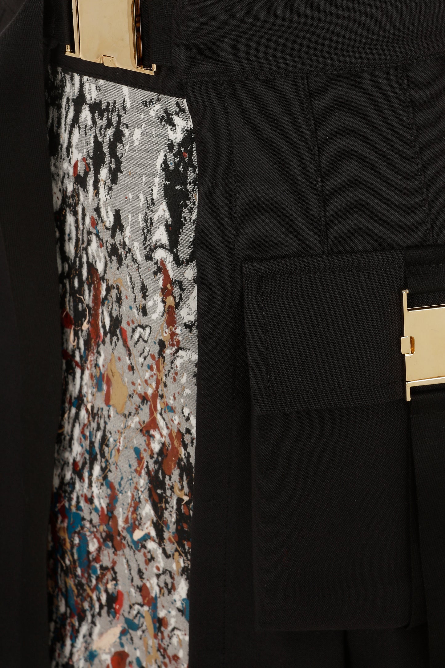 Arzu Kaprol AW 22-23 Homage To Humanity Siyah Parçalı Etek