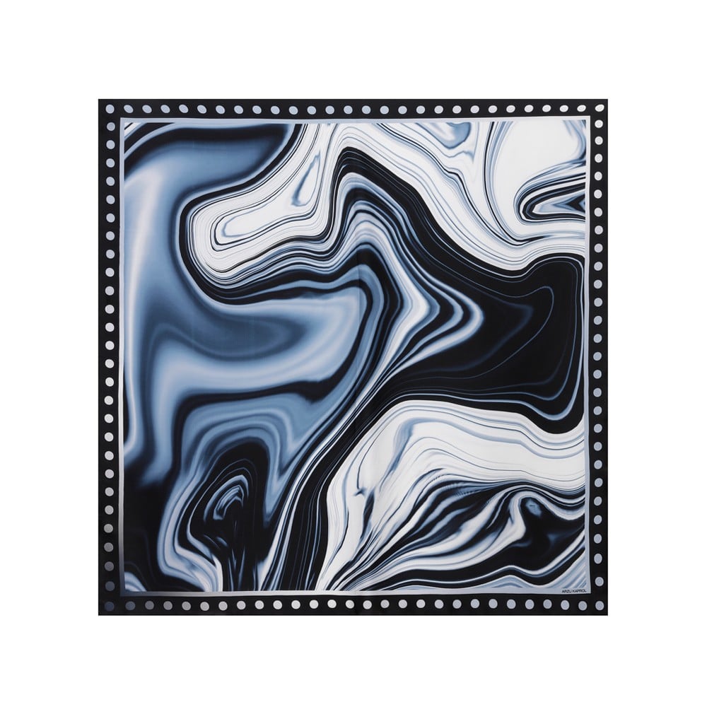 Arzu Kaprol-Biz Wave Desen İpek Fular (50x50)