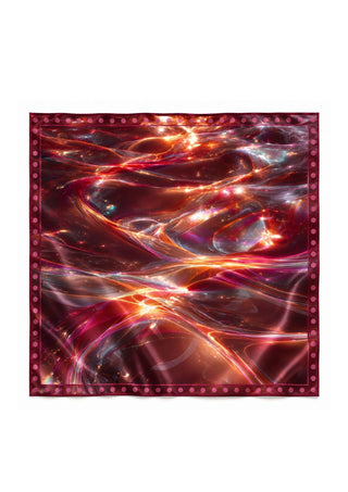Lucid-Fushia 90x90cm İpek Eşarp