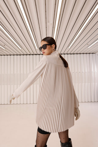 Pleated Jacket Dress