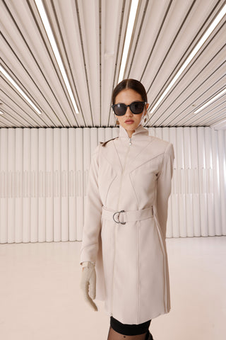 Pleated Jacket Dress