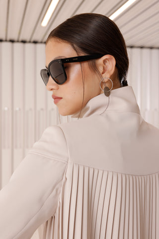 Pleated Jacket Dress