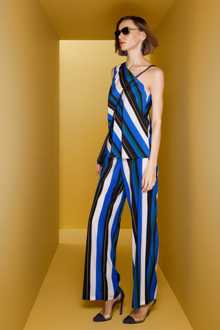 Striped Silk Trousers