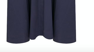 Hakim Yaka Lacivert Uzun Gömlek Elbise