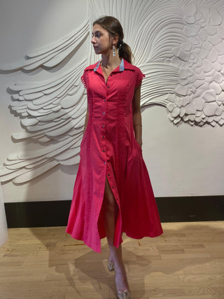 Pembe Midi Elbise