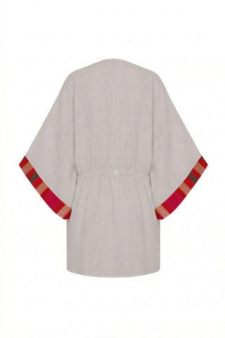 Kutnu Kumaş Detaylı Bürümcük Kısa Kaftan