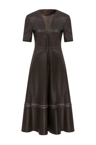 Brown Leather Iconic Dress
