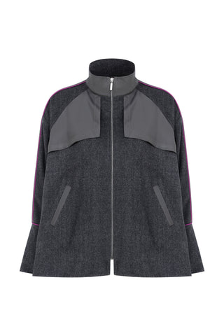 Pleated Detail Short Jacket