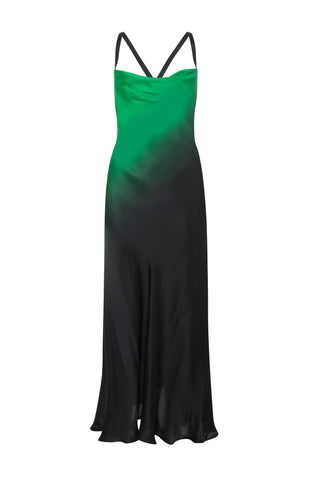 Strappy Gradient Silk Dress