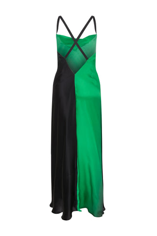 Strappy Gradient Silk Dress