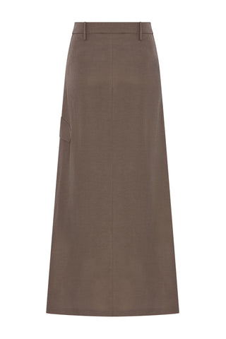 Burgundy Wrap Long Skirt