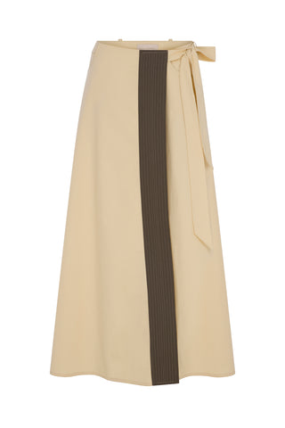 Butteryellow Rengi Midi Anvelop Detaylı Etek