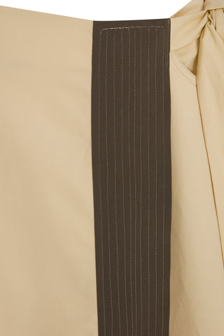 Butteryellow Rengi Midi Anvelop Detaylı Etek