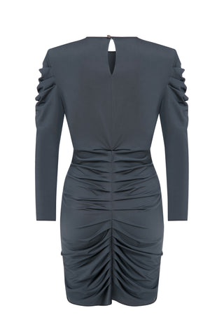 Drape Detaylı Mini Elbise