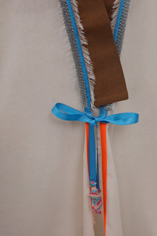 Kutnia Kırık Beyaz Kaftan