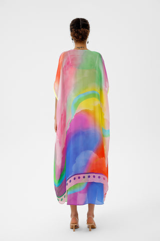 Strappy V-Neck Silk Dress