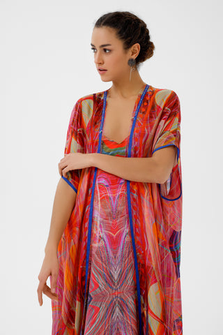 Strappy V-Neck Silk Dress