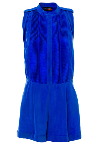 Cupro Saks Mini Shorts Jumpsuit