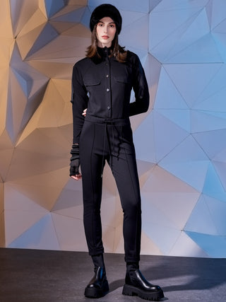 Buttoned Black Jumpsuit