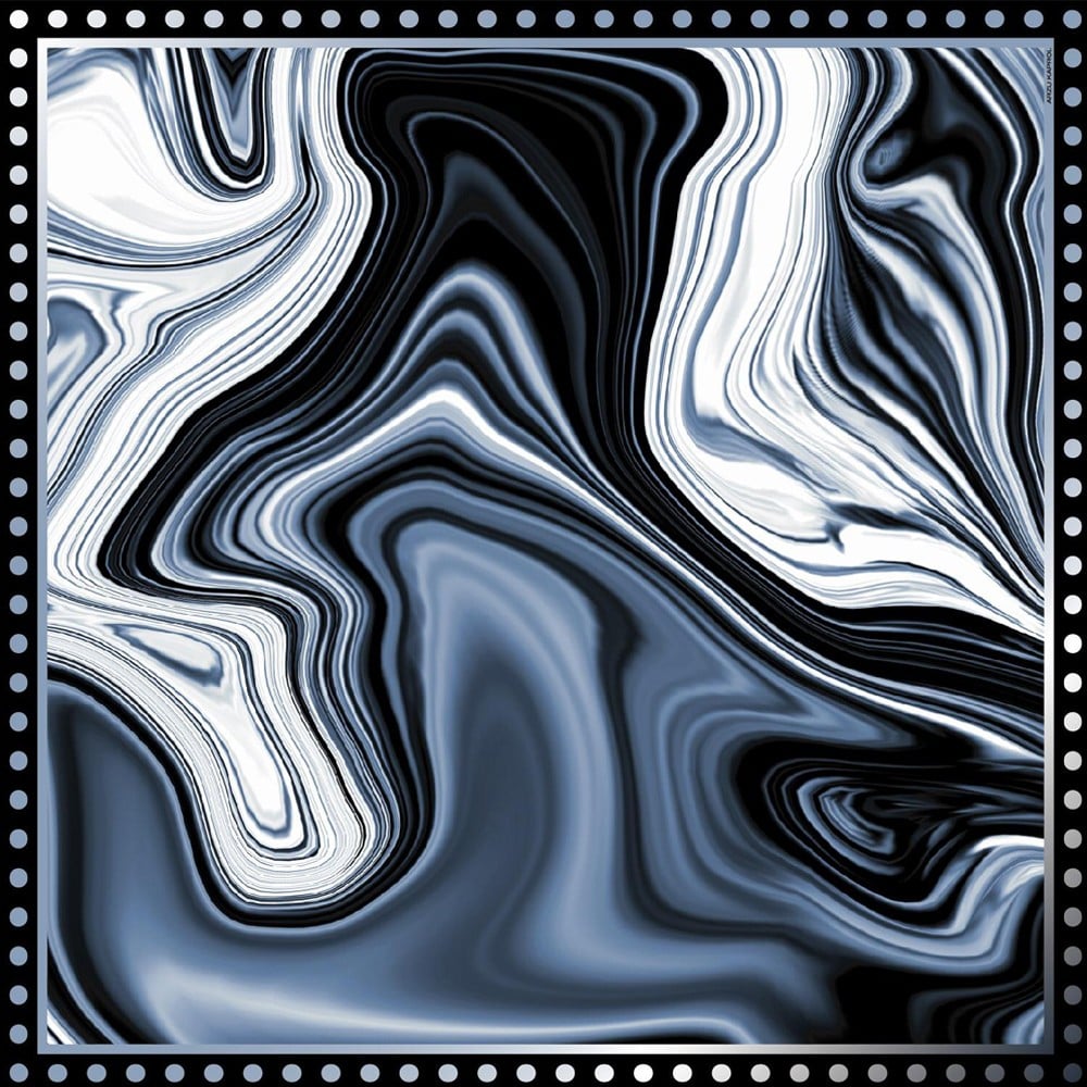 Arzu Kaprol-Biz Wave Desen İpek Fular (50x60)